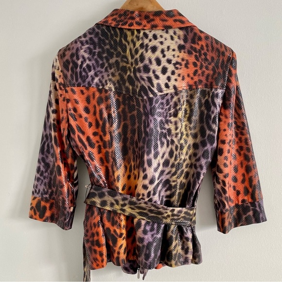 Joseph Ribkoff Leopard Jacket Size 6 - Picture 4 of 6